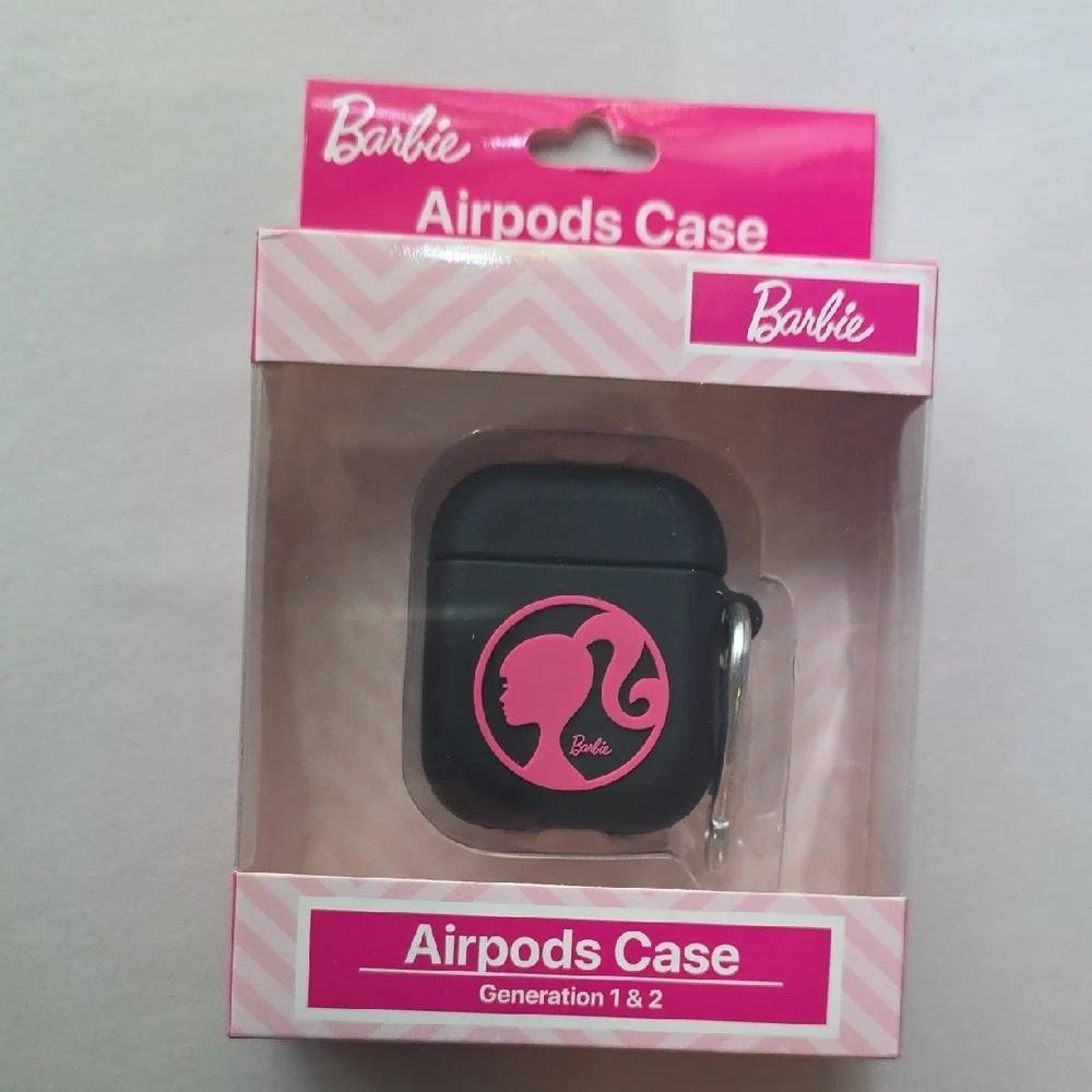 Barbie AirPods Case with Pink Silhouette NWT